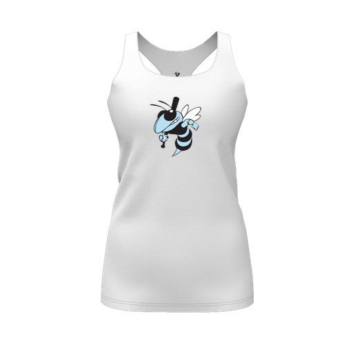 [FT0TRBWH-FYS-LOGO1] Decker Racerback Tank Top (Female Youth S, White, Logo 1)