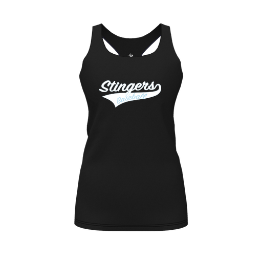 [CUS-DFW-RCBK-PER-BLK-FYS-LOGO2] Racerback Tank Top (Female Youth S, Black, Logo 2)