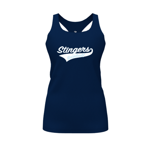 [CUS-DFW-RCBK-PER-NVY-FYS-LOGO2] Racerback Tank Top (Female Youth S, Navy, Logo 2)