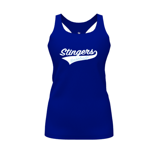 [CUS-DFW-RCBK-PER-RYL-FYS-LOGO2] Racerback Tank Top (Female Youth S, Royal, Logo 2)