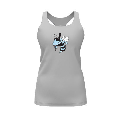 [CUS-DFW-RCBK-PER-GRY-FYS-LOGO1] Racerback Tank Top (Female Youth S, Gray, Logo 1)