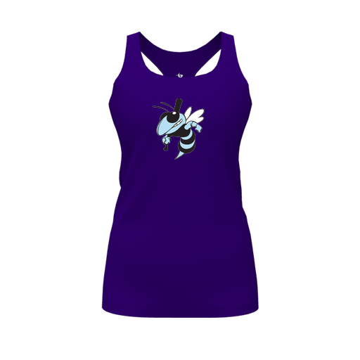 [FT0TRBPP-FYS-LOGO1] Decker Racerback Tank Top (Female Youth S, Purple, Logo 1)