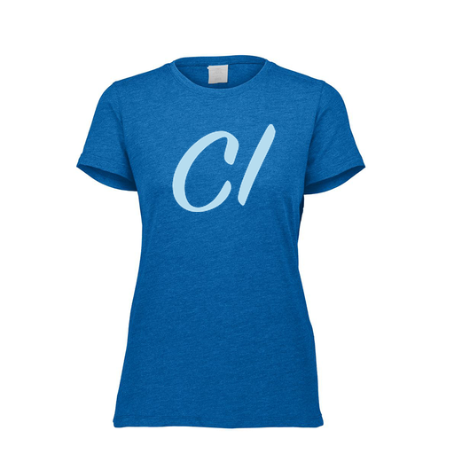 [FTSCUBRY-FAXS-LOGO3] Decker Women's Tri-Blend T-Shirt - Short Sleeve (Female Adult XS, Royal, Logo 3)