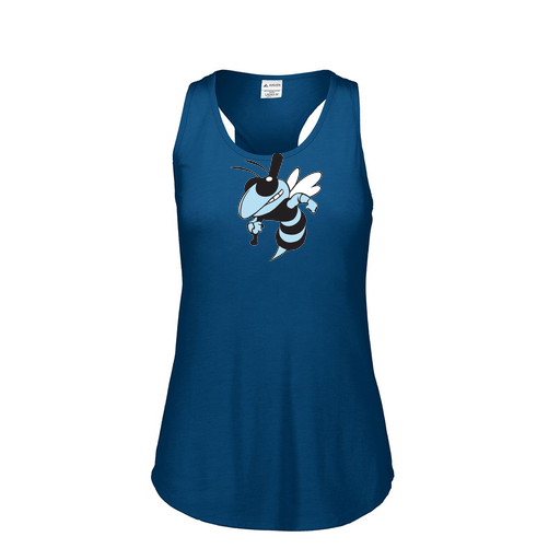 [3078.U22.S-LOGO1] Ladies Tri Blend Tank Top (Female Adult S, Navy, Logo 1)