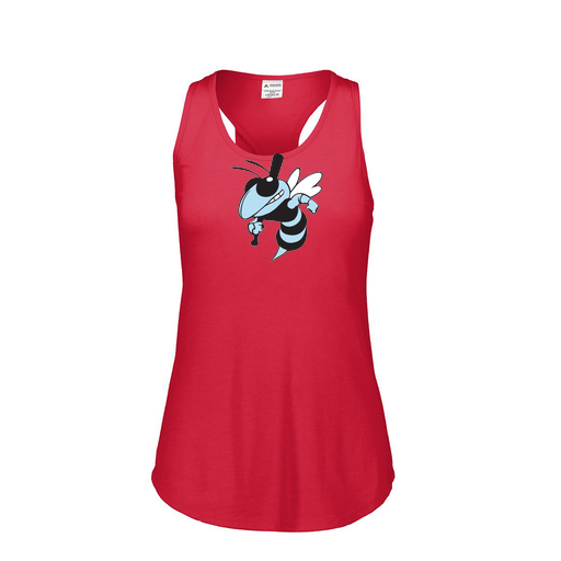 [3078.V96.S-LOGO1] Ladies Tri Blend Tank Top (Female Adult S, Red, Logo 1)