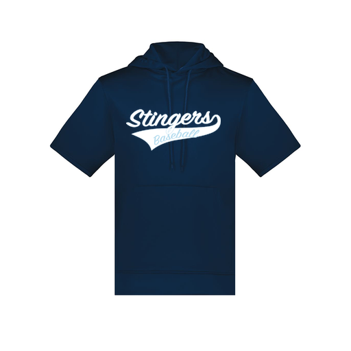 [6871.065.S-LOGO2] Men's Dri Fit Short Sleeve Hoodie (Adult S, Navy, Logo 2)