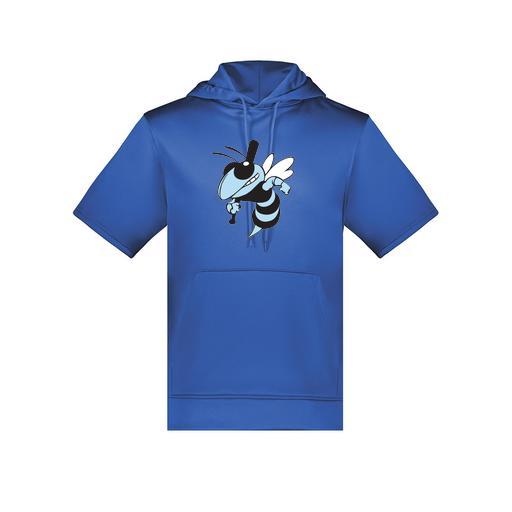 [6871.060.S-LOGO1] Men's Dri Fit Short Sleeve Hoodie (Adult S, Royal, Logo 1)