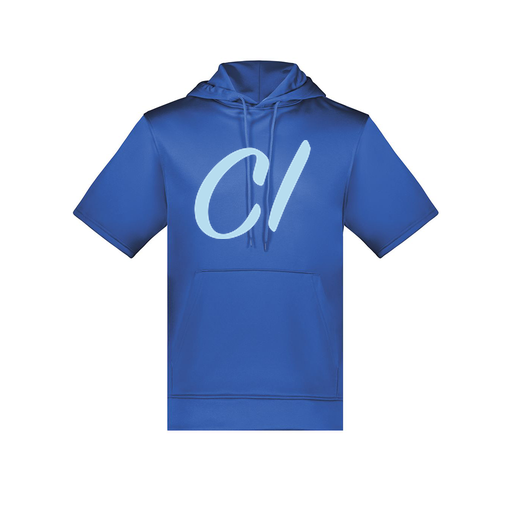 [6871.060.S-LOGO3] Men's Dri Fit Short Sleeve Hoodie (Adult S, Royal, Logo 3)