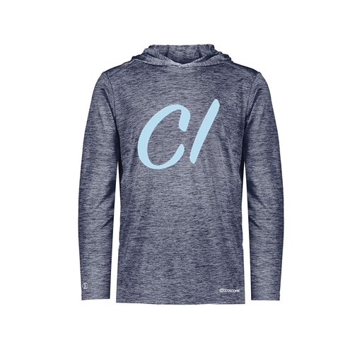 [FOLHCGNV-AS-LOGO3] Decker Men's Charge Hoodie (Adult S, Navy, Logo 3)