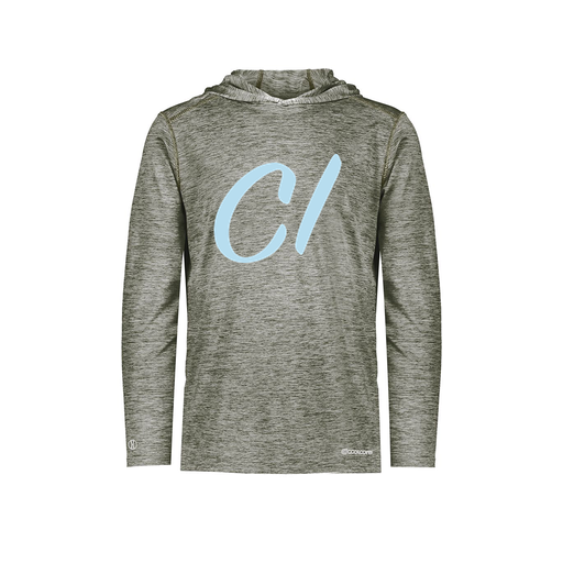 [FOLHCGGY-AS-LOGO3] Decker Men's Charge Hoodie (Adult S, Gray, Logo 3)