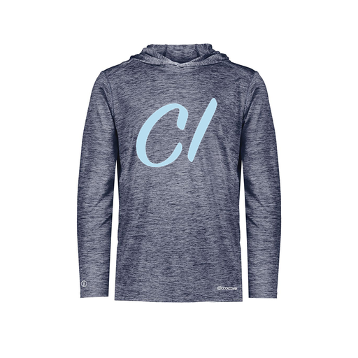 [FOLHCGNV-YS-LOGO3] Decker Youth Charge Hoodie (Youth S, Navy, Logo 3)