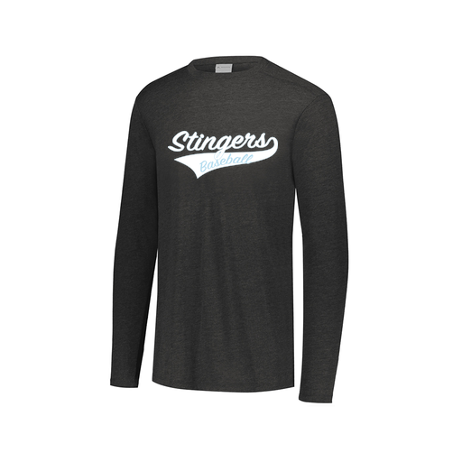 [FTLCUBBK-AXS-LOGO2] Decker Men's Tri-Blend T-Shirt - Long Sleeve (Adult XS, Black, Logo 2)