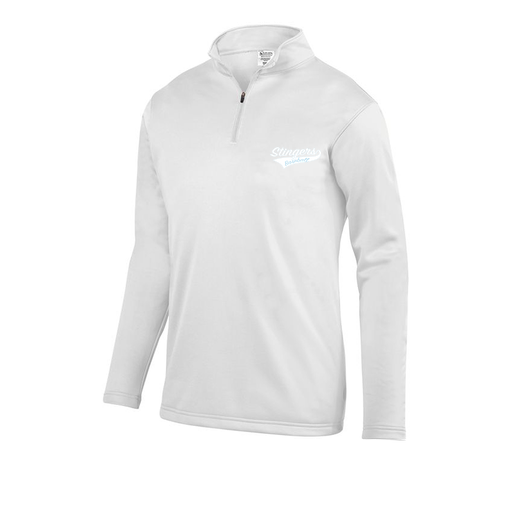 [DFW-FFQZ-WHT-AS-LOGO2] Men's FlexFleece 1/4 Zip (Adult S, White, Logo 2)