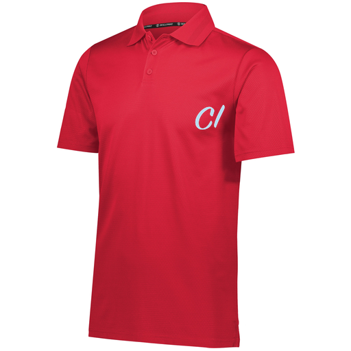 [222568.083.S-LOGO3] Men's Prism Polo (Adult S, Red, Logo 3)