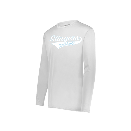 [222823.005.S-LOGO2] Youth LS Smooth Sport Shirt (Youth S, White, Logo 2)