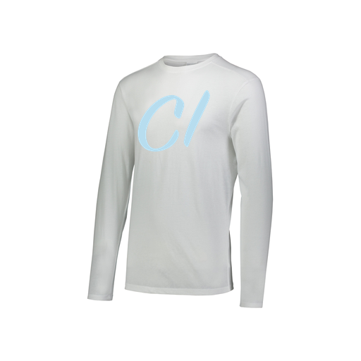 [FTLCUBWH-YS-LOGO3] Youth LS Ultra-blend T-Shirt (Youth S, White, Logo 3)