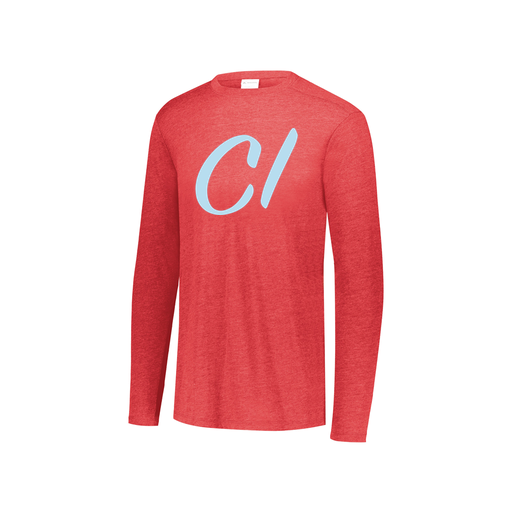 [3076.V96.S-LOGO3] Youth LS Ultra-blend T-Shirt (Youth S, Red, Logo 3)