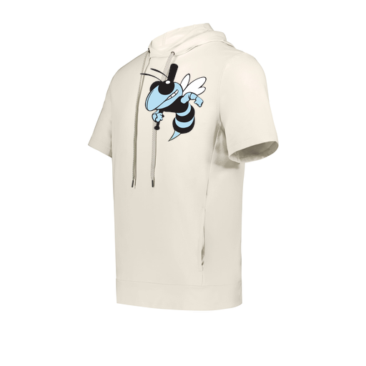 [222605-WHT-YS-LOGO1] YOUTH VENTURA SOFT KNIT SHORT SLEEVE HOODIE (Youth S, White, Logo 1)