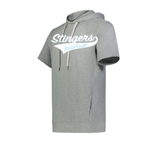 [222605-SIL-YS-LOGO2] YOUTH VENTURA SOFT KNIT SHORT SLEEVE HOODIE (Youth S, Silver, Logo 2)