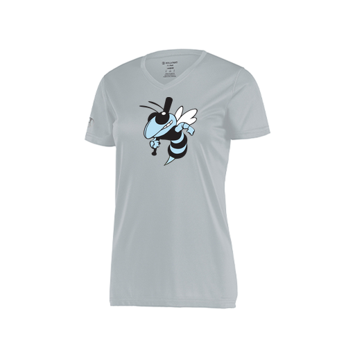 [222820.099.S-LOGO1] Ladies Movement Dri Fit Shirt (Female Adult S, Silver, Logo 1)