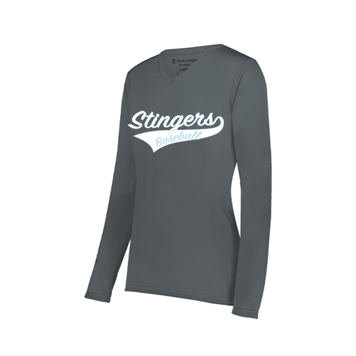 [222824.059.S-LOGO2] Ladies LS Smooth Sport Shirt (Female Adult S, Gray, Logo 2)