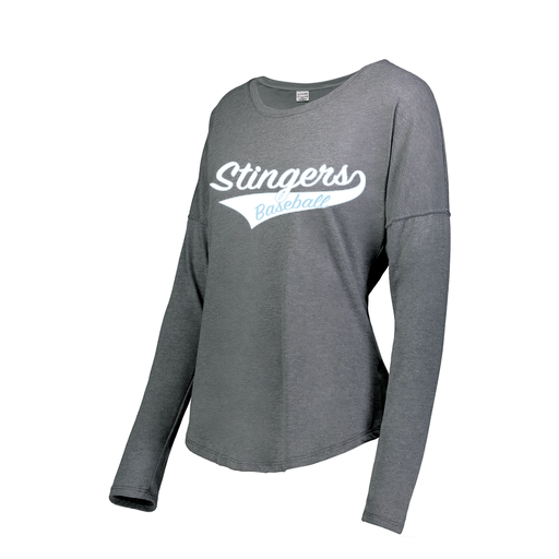 [3077.013.XS-LOGO2] Ladies LS Ultra-blend T-Shirt (Female Adult XS, Gray, Logo 2)